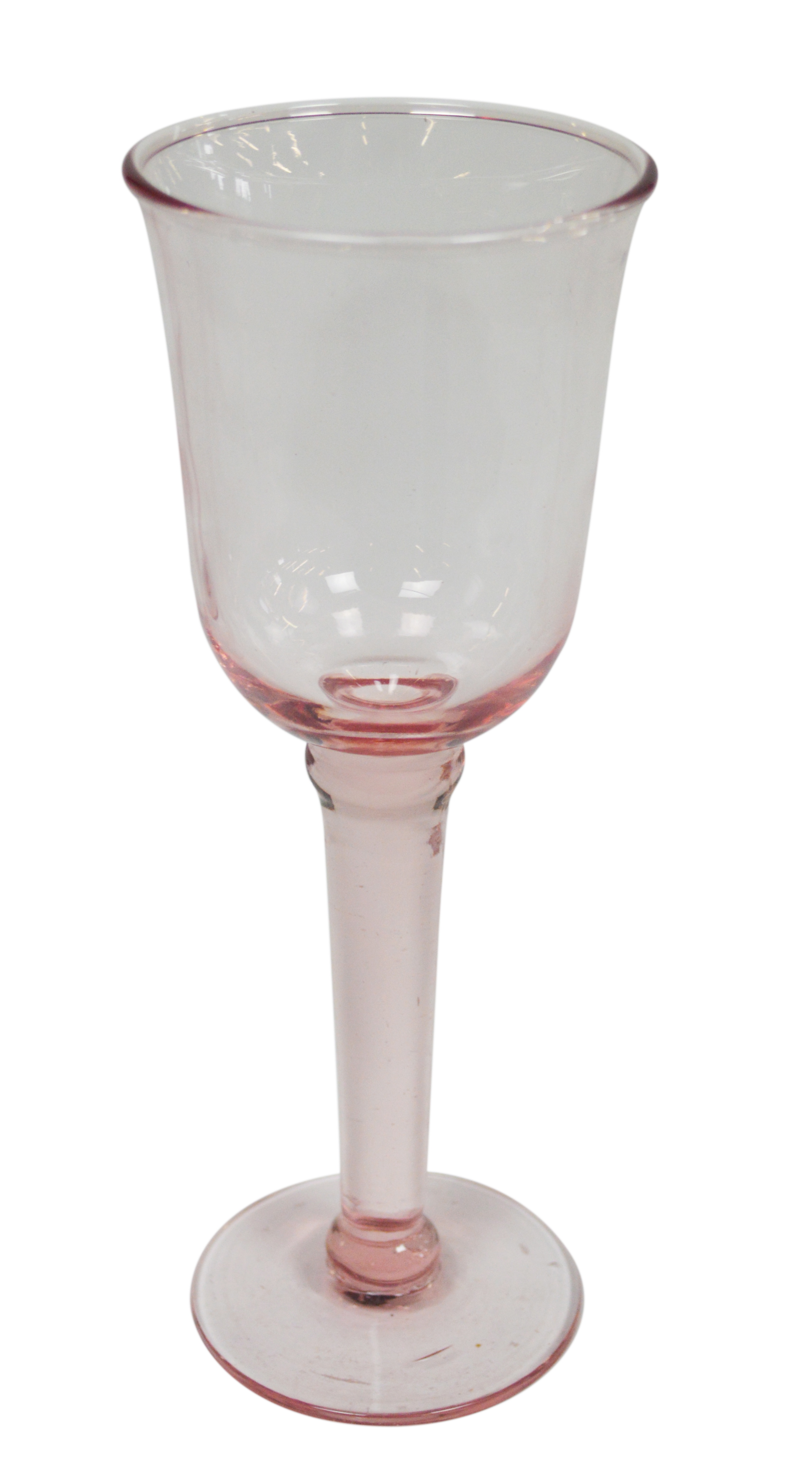 Vintage Pink Glass Goblets EBTH